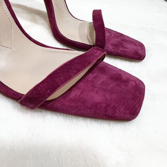 Charles David Heels Extra Dress Strappy Stiletto Magenta Pink Suede Sz 10M - Picture 3 of 15